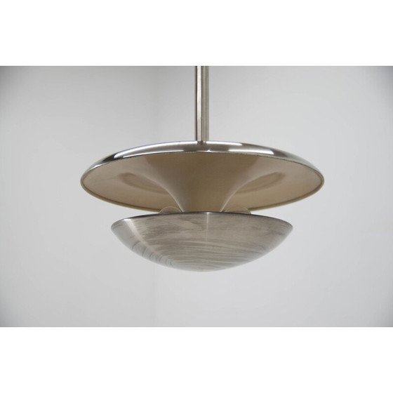 Image 1 of Vintage Bauhaus messing kroonluchter van Frantisek Anyz voor Ias, 1920