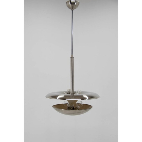 Image 1 of Vintage Bauhaus messing kroonluchter van Frantisek Anyz voor Ias, 1920