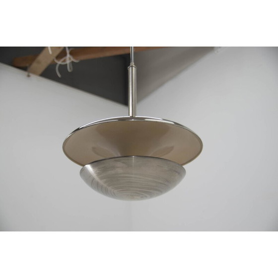 Image 1 of Vintage Bauhaus messing kroonluchter van Frantisek Anyz voor Ias, 1920