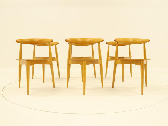 Image 1 of Hart eetkamer set van Hans Wegner voor Fritz Hanse, Denemarken, 1960S