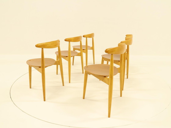 Image 1 of Hart eetkamer set van Hans Wegner voor Fritz Hanse, Denemarken, 1960S