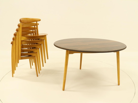 Image 1 of Hart eetkamer set van Hans Wegner voor Fritz Hanse, Denemarken, 1960S