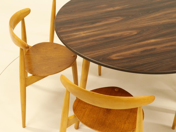 Image 1 of Hart eetkamer set van Hans Wegner voor Fritz Hanse, Denemarken, 1960S