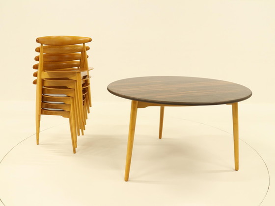 Image 1 of Hart eetkamer set van Hans Wegner voor Fritz Hanse, Denemarken, 1960S