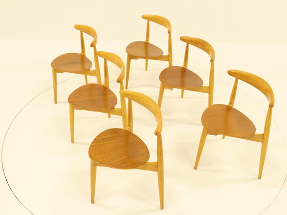 Image 1 of Hart eetkamer set van Hans Wegner voor Fritz Hanse, Denemarken, 1960S