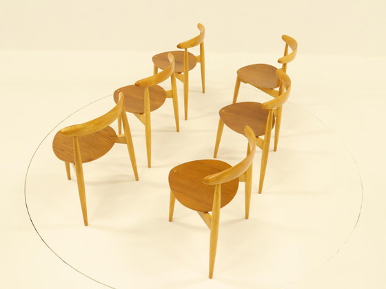 Image 1 of Hart eetkamer set van Hans Wegner voor Fritz Hanse, Denemarken, 1960S