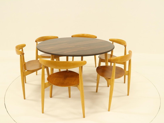 Image 1 of Hart eetkamer set van Hans Wegner voor Fritz Hanse, Denemarken, 1960S