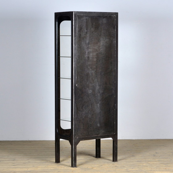 Image 1 of Vintage medische kast van Glas en IJzer , jaren 70