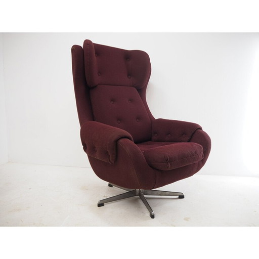 Mid century draaifauteuil, Tsjecho-Slowakije 1960