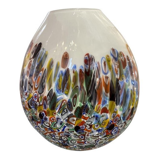 Eigentijdse Murrine Murano Glas Stijl Met Veelkleurige Vaas