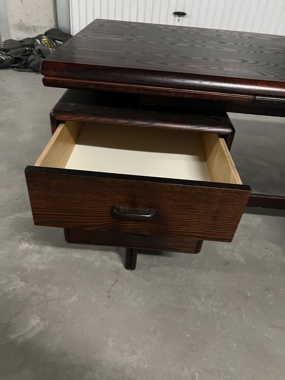 Image 1 of Vintage Mid Century Rosewood Kantoorset: Bureau + L-uitsparing + Dressoir + Vitrine