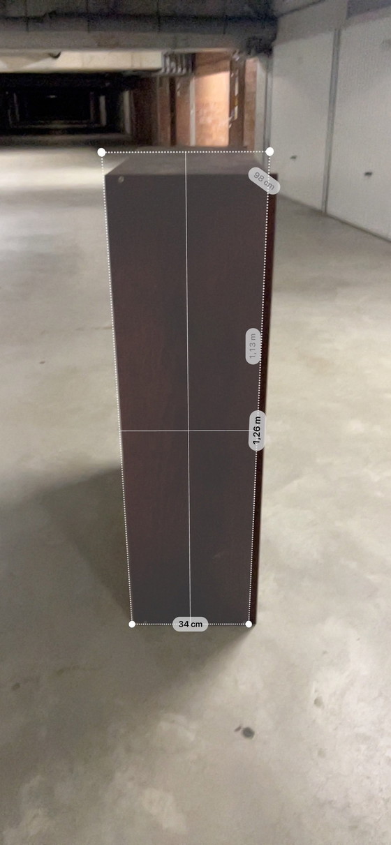 Image 1 of Vintage Mid Century Rosewood Kantoorset: Bureau + L-uitsparing + Dressoir + Vitrine