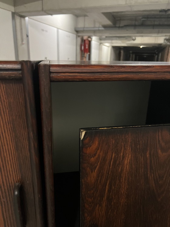 Image 1 of Vintage Mid Century Rosewood Kantoorset: Bureau + L-uitsparing + Dressoir + Vitrine