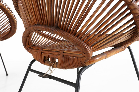 Image 1 of 2 rotan lounge fauteuils van Janine Abraham & Dirk Jan Rol, 1960S