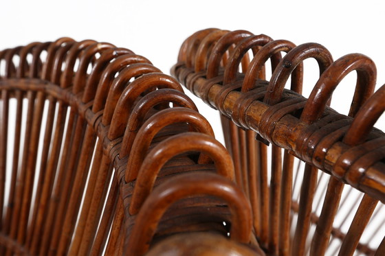 Image 1 of 2 rotan lounge fauteuils van Janine Abraham & Dirk Jan Rol, 1960S