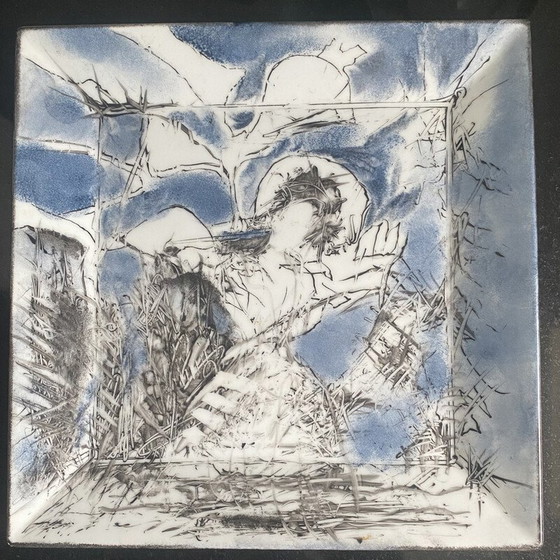 Image 1 of Vintage keramische schaal door Francoise Deyrieux, jaren 2018