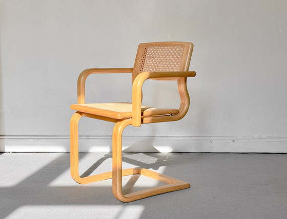 Image 1 of 1/4 Eiken stoelen sledestoelenset Lübke 1965