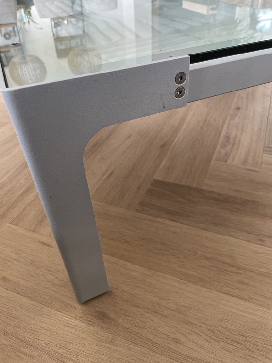 Image 1 of Glazen Salontafel Met Zand