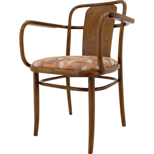 Vintage gebogen houten bureau voor Ton, Tsjecho-Slowakije 1960