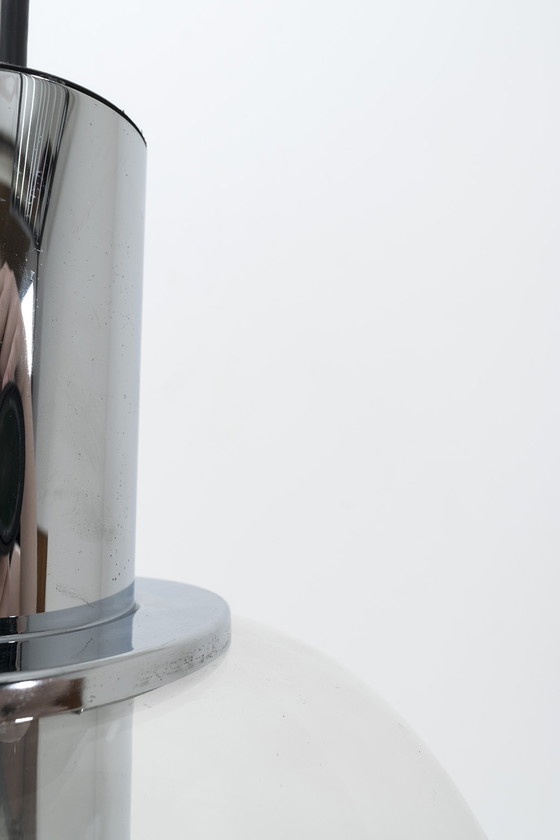 Image 1 of Vintage glazen bol hanglamp