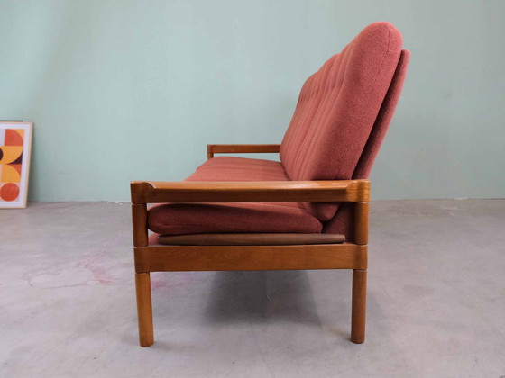 Image 1 of Vintage bankstel fauteuil 2-zits 3-zits deens teakhout