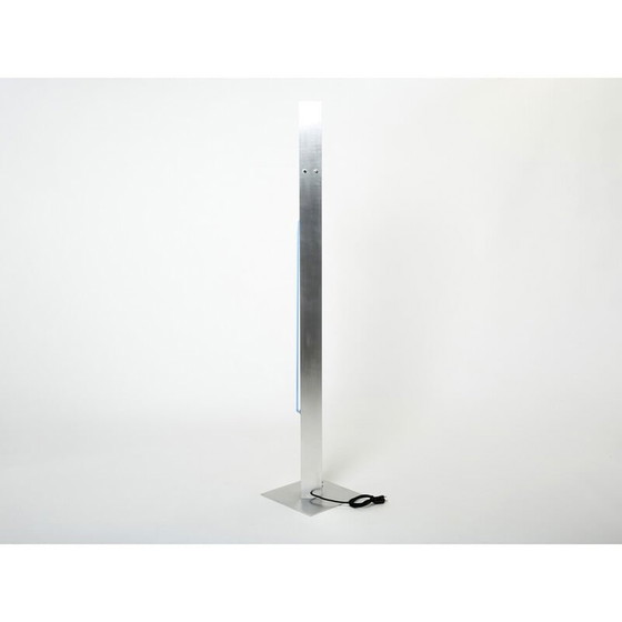 Image 1 of Vintage Neon blauwe stalen vloerlamp van Rudi Stern en Dan Chelsea voor Kovacs, 1983