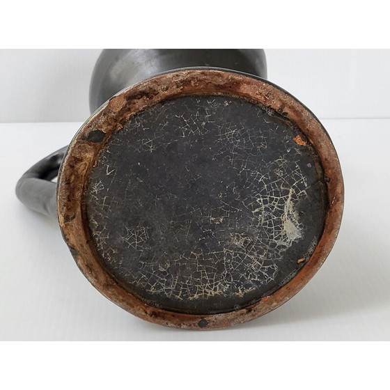 Image 1 of Vintage zwarte kruik, jaren 1950