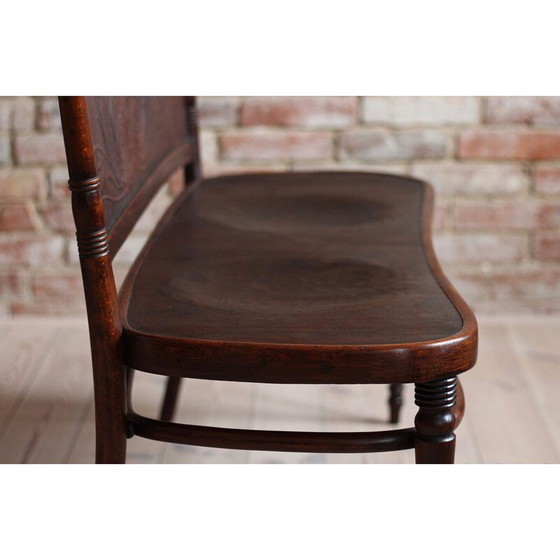 Image 1 of Vintage bank van gebogen hout voor Jacob en Josef Kohn, 1901
