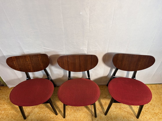 Image 1 of Mid Century Retro Vintage Tola uitschuifbare eettafel en 6 stoelen van Gplan Librenza 1960