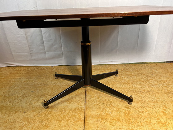 Image 1 of Mid Century Retro Vintage Tola uitschuifbare eettafel en 6 stoelen van Gplan Librenza 1960