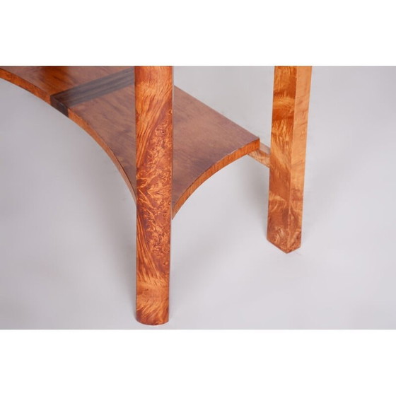 Image 1 of Paar Art Deco vintage iepenhouten bijzettafels, jaren 1920