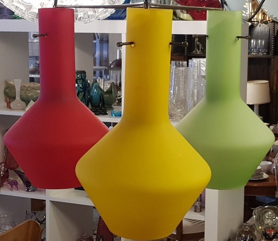 Image 1 of Italiaanse glazen hanglamp