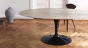 Knoll International Saarinen Tulp Travertino Zilver Speciale Editie kloon