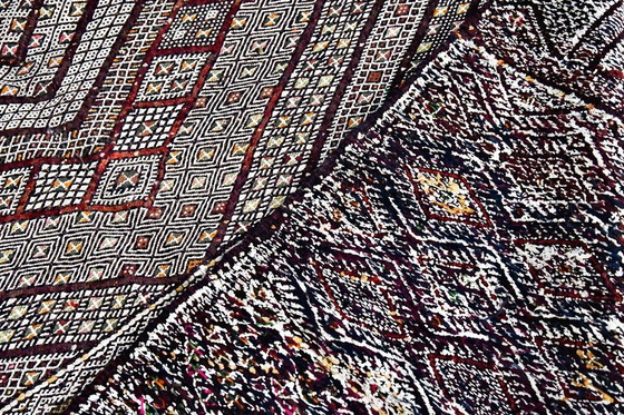 Image 1 of Zeldzaam! Marokkaanse Zayan vintage kelim 368 x 153 cm