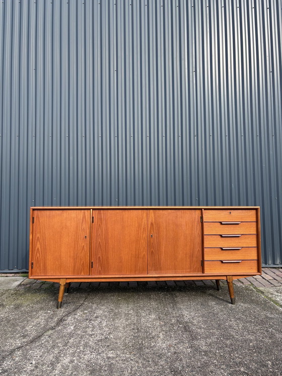 Image 1 of Vintage Dressoir Lowboard Kast Tvmeubel Teak