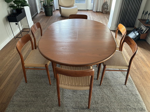 Prachtige Uitschuifbare Mid-Century G Plan Tafel