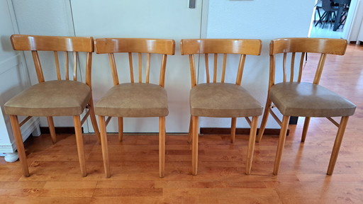 4x Vintage KOK  stoelen