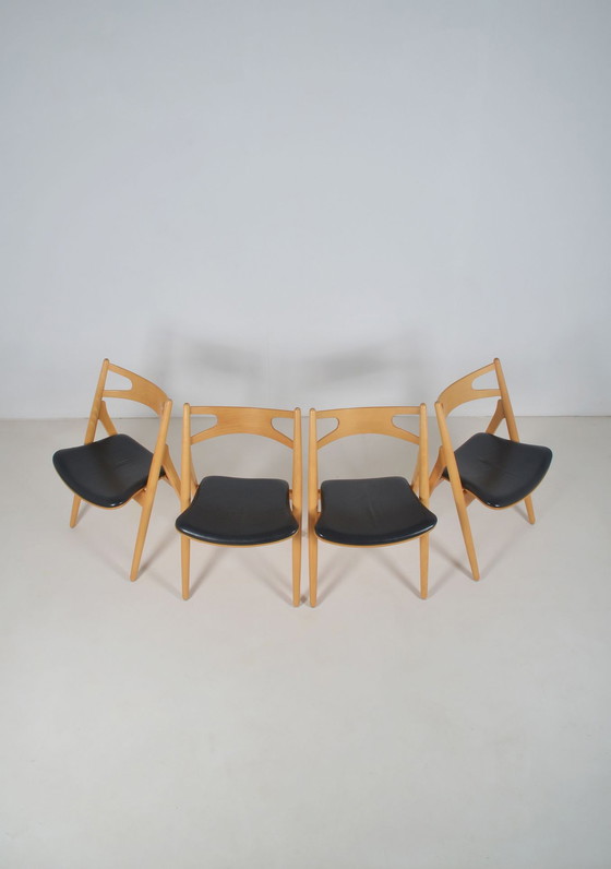 Image 1 of Set CH-29 Sawbuck stoelen ontworpen door Hans Wegner voor Carl Hansen & Son