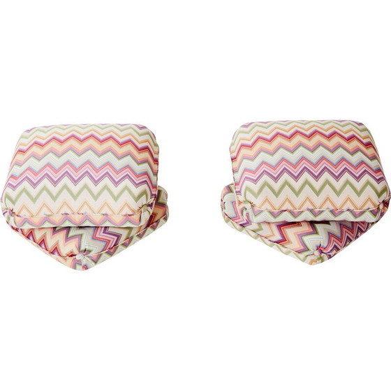 Image 1 of Paar vintage poefs van Jacques Charpentier voor Maison Jansen, 1970