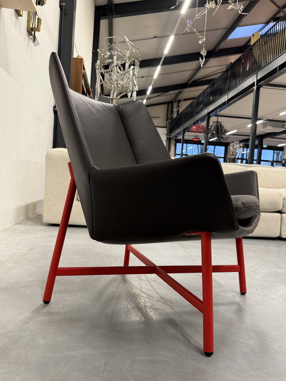 Image 1 of Gelderland 10020 Unfold Fauteuil Bruin Leer Rood