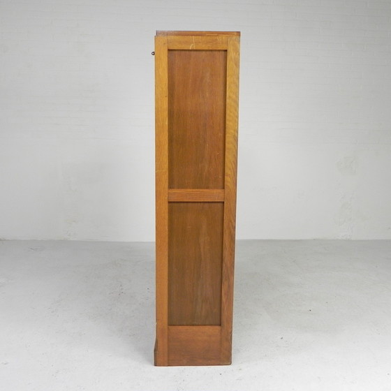 Image 1 of Eiken rolluikkast met 2 luiken, 150 cm hoog