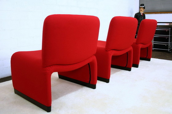 Image 1 of 1 van 3 Italiaanse Mid Century Lounge Fauteuils, nieuwe hoes