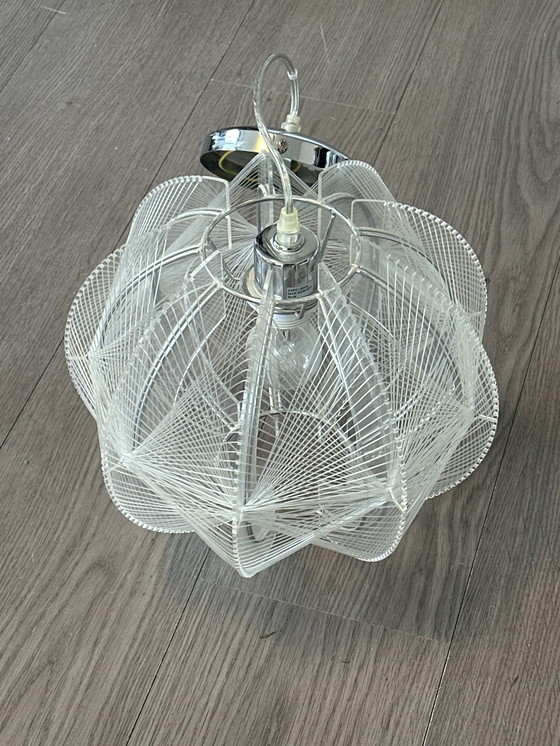 Image 1 of Paul Secon Sompex Lamp Hanglamp Vintage Plexiglas En Draad