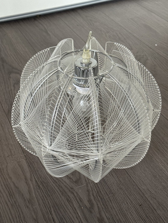 Image 1 of Paul Secon Sompex Lamp Hanglamp Vintage Plexiglas En Draad