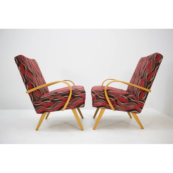 Image 1 of Paar vintage fauteuils van Jaroslav Smidek voor Ton, Tsjecho-Slowakije 1958