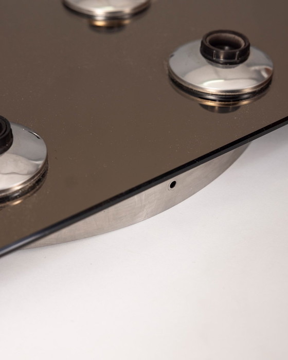 Image 1 of Vintage glazen plafondlamp 1960S met 8 lampen Italiaans ontwerp