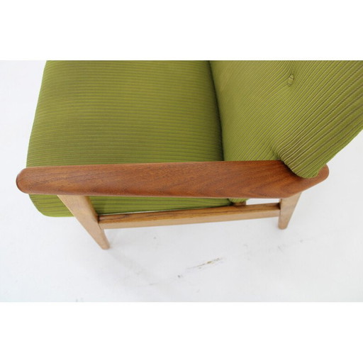 Vintage teak en eiken fauteuil van Kurt Olsen, Denemarken 1960