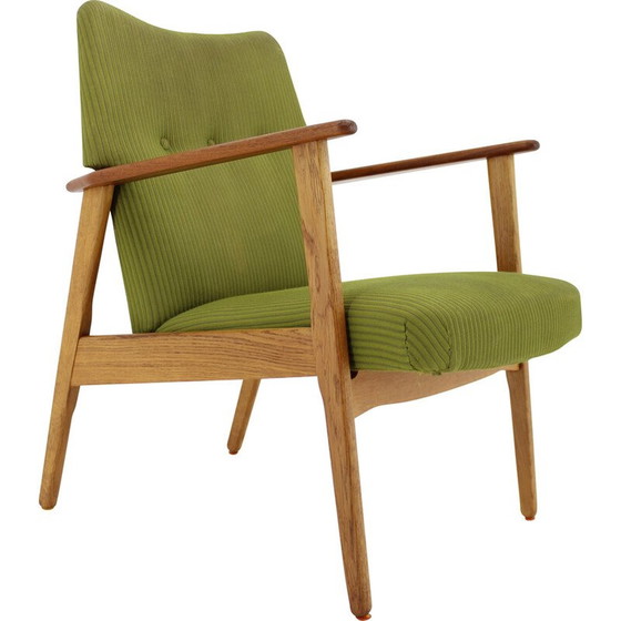 Image 1 of Vintage teak en eiken fauteuil van Kurt Olsen, Denemarken 1960