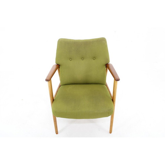 Image 1 of Vintage teak en eiken fauteuil van Kurt Olsen, Denemarken 1960