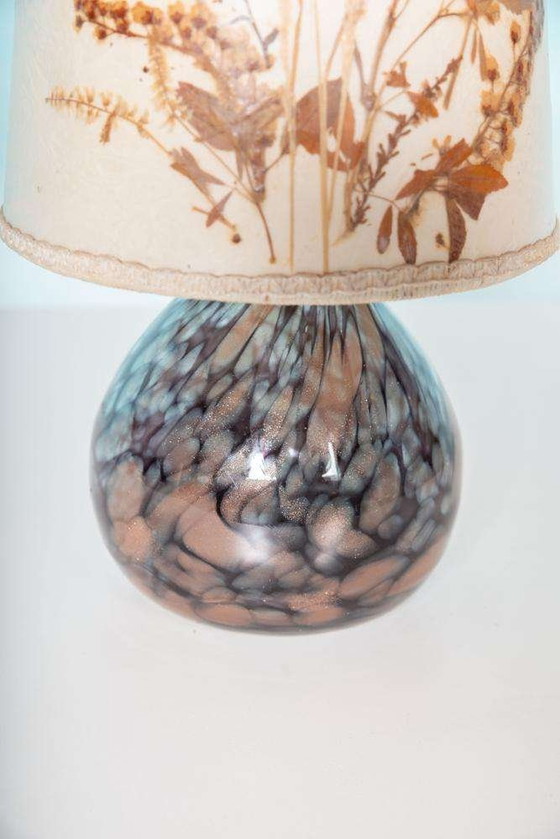 Image 1 of Scandinavisch Japandi design tafellamp glass & leafs lamp